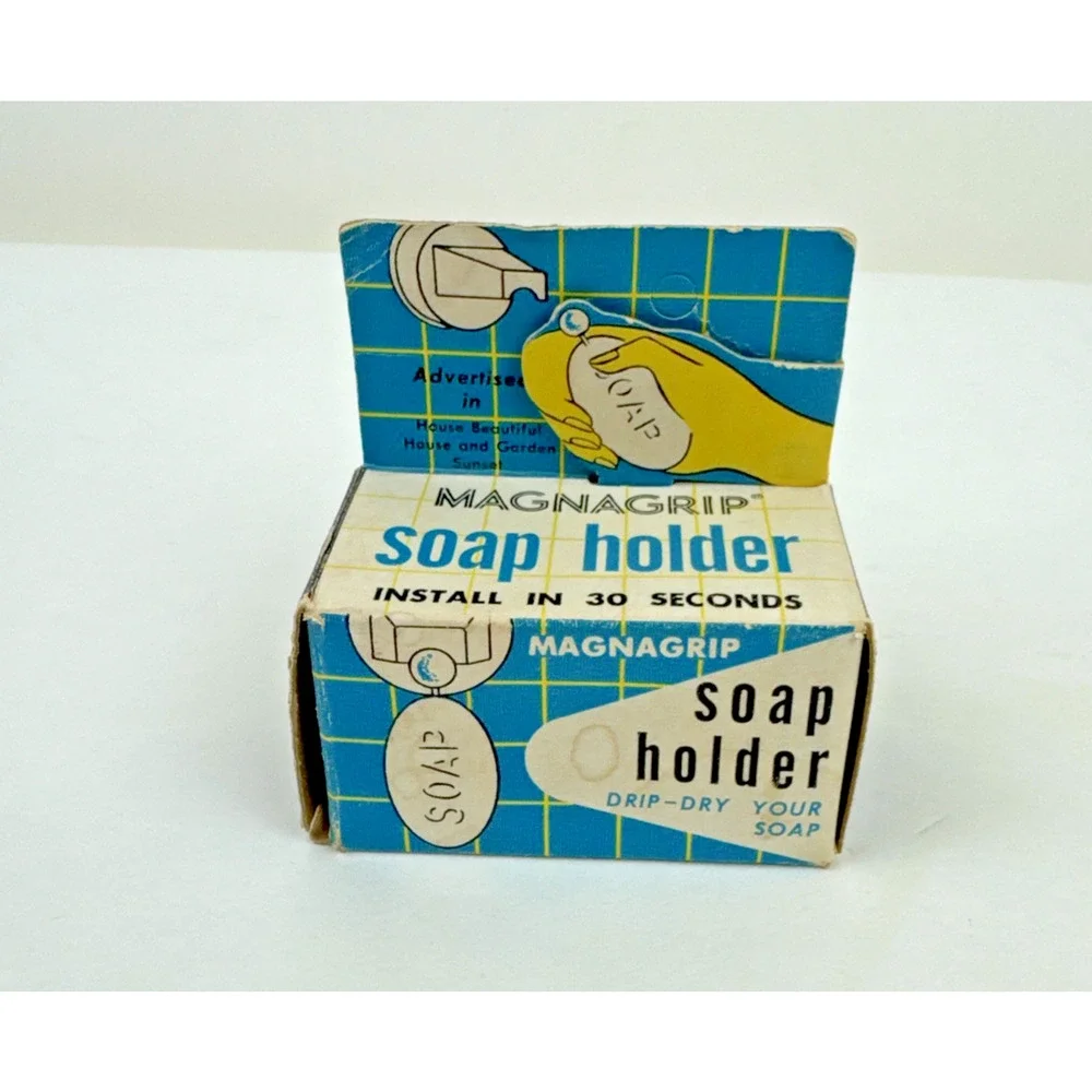 Vintage Soap Holder Phelon magnetic with Box Phelon Magnagrip